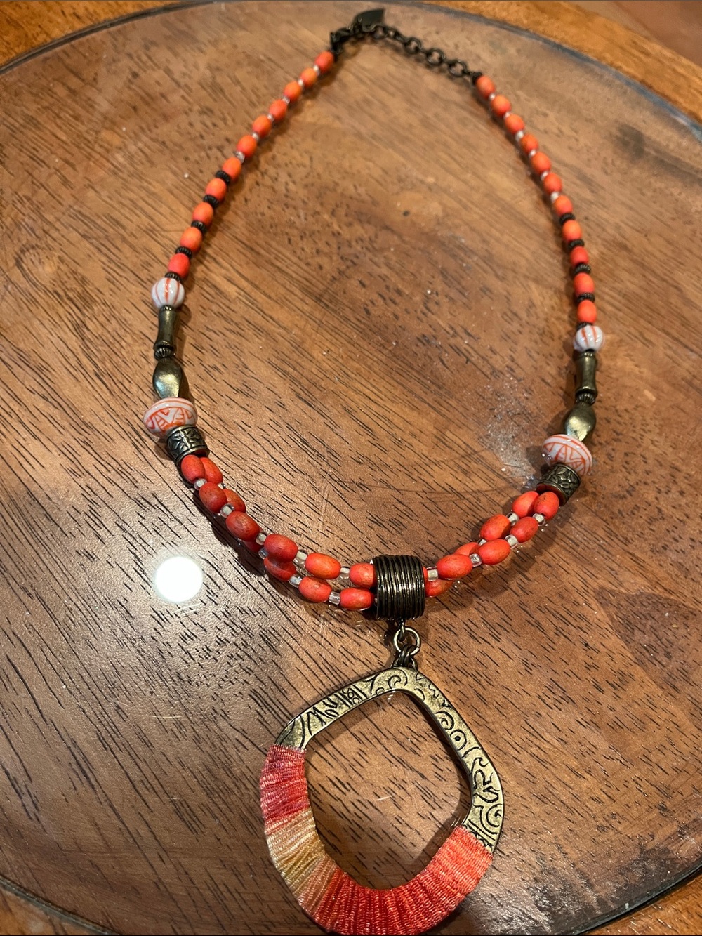 Coral Beaded Statement Necklace - Coldwater Creek